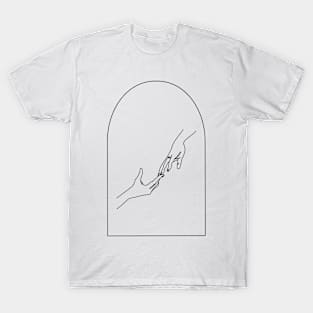 Minimal line art lovers T-Shirt